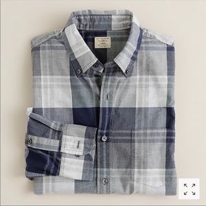 J. Crew feathered shore plaid shirt